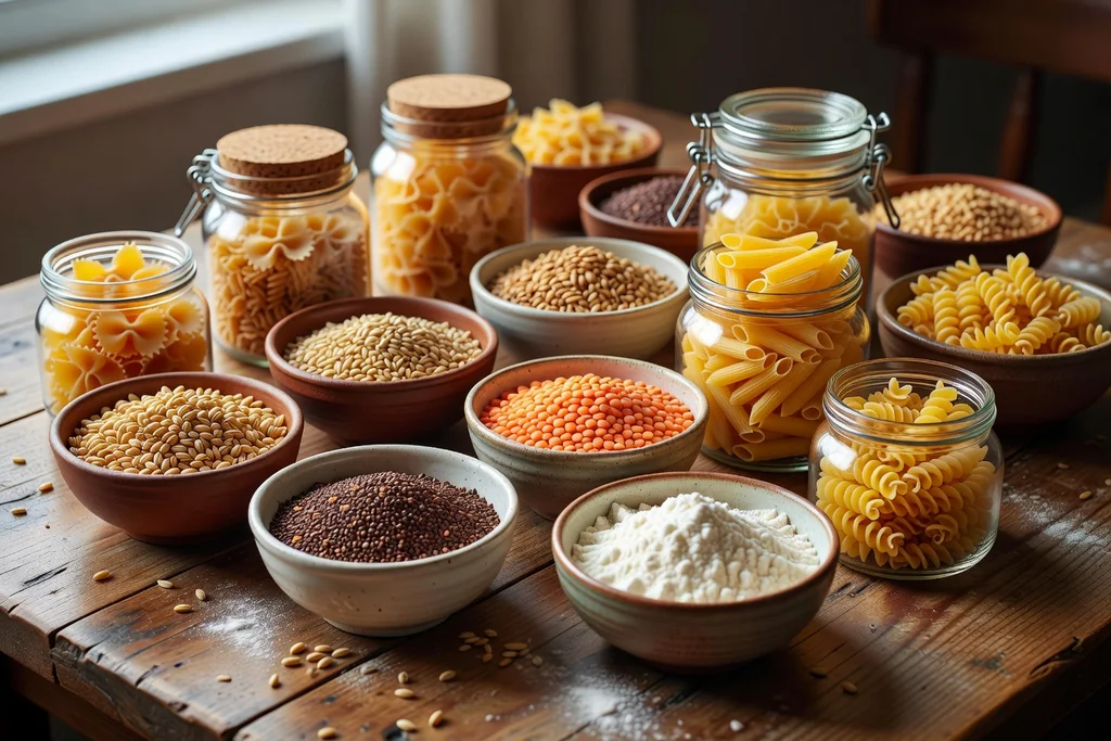 Cereales, harinas y pasta en la dieta vegana