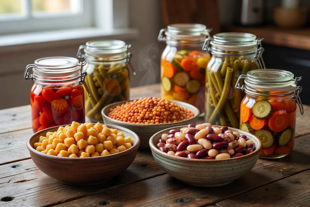 Legumbres y conservas vegetales