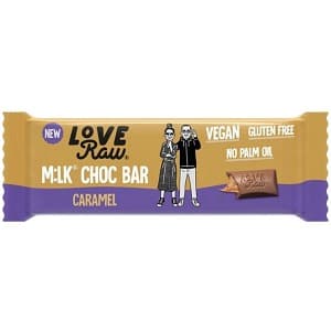 Barrita de chocolate y caramelo - LoveRaw - Vegacelona tienda vegana online