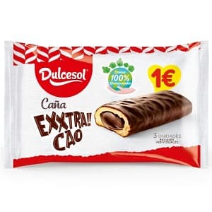 Caña de chocolate rellena de crema de chocolate - Dulcesol - Vegacelona tienda vegana online