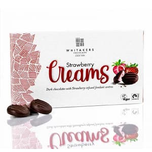 Chocolates rellenos de fresa - Whitakers - Vegacelona tienda vegana online