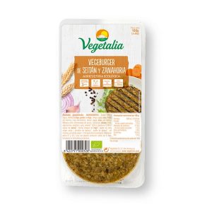 comprar hamburguesa vegana vegeburger seitan y zanahoria vegetalia tienda vegana online barcelona vegacelona